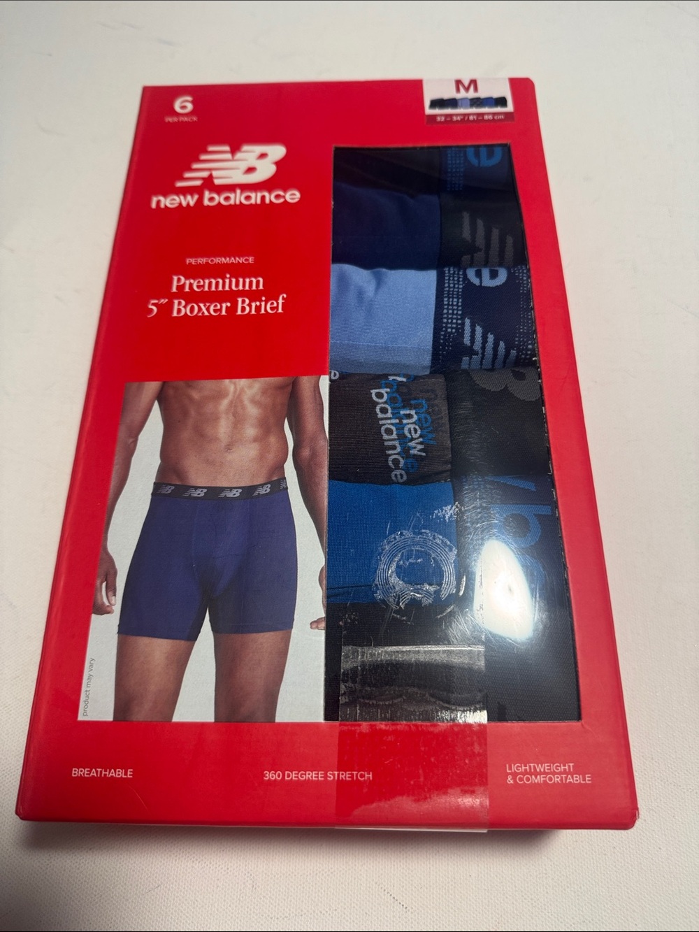 New Balance Boxer Briefs Mens Medium 6 Pack